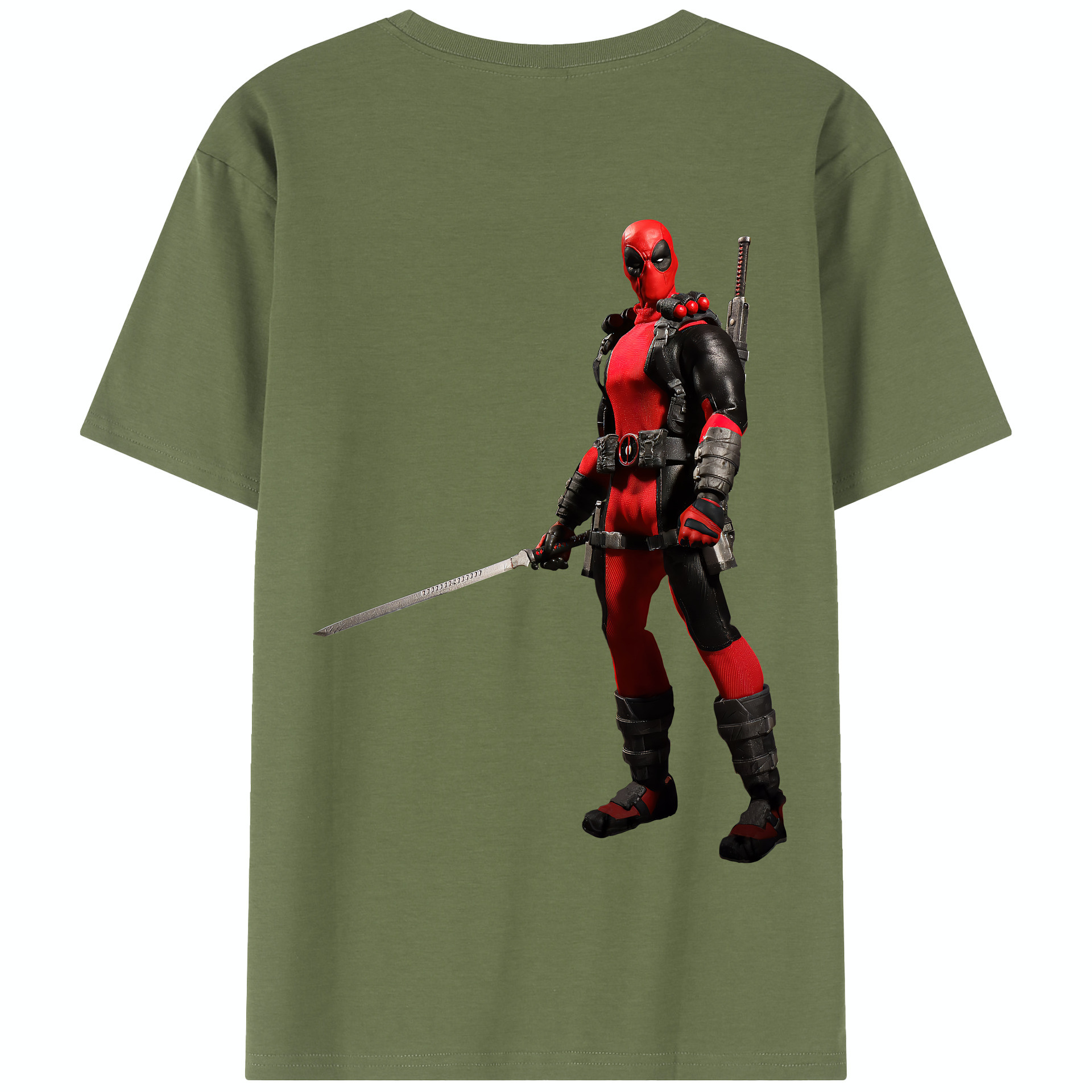 （画像用） Deadpool デッドプール 綿100％半袖Tシャツ（背面プリント）